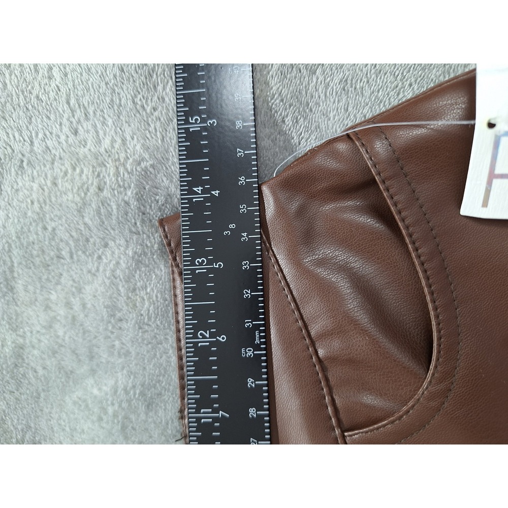 Project Rebel Womens Faux Leather Mini Shorts Brown Size XS NWT - Picture 5 of 7